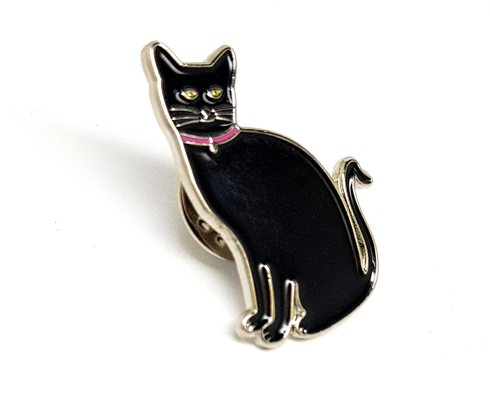 Shopiyal Black Kitten Cat Metal Enamel Pin Badge Brooch