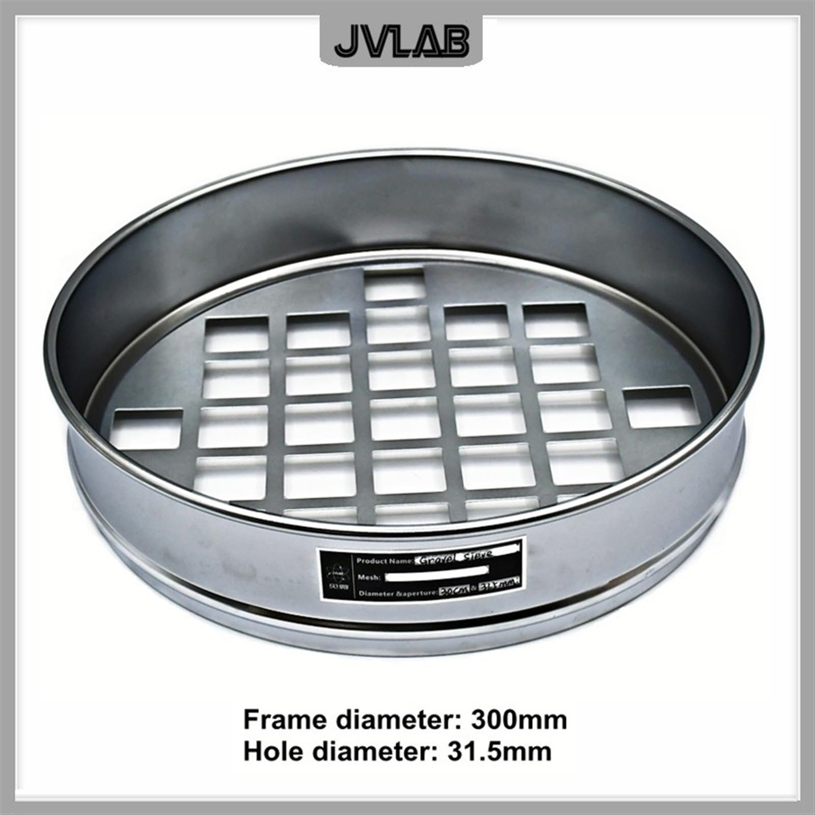 Tamiz de prueba laboratorio 30 cm con orificio cuadrado 0,075 a 90 mm | tamiz de prueba de grava y piedra de 30 cm con tecnología de ocultación inconsútil for uso en laboratorio(19mm)