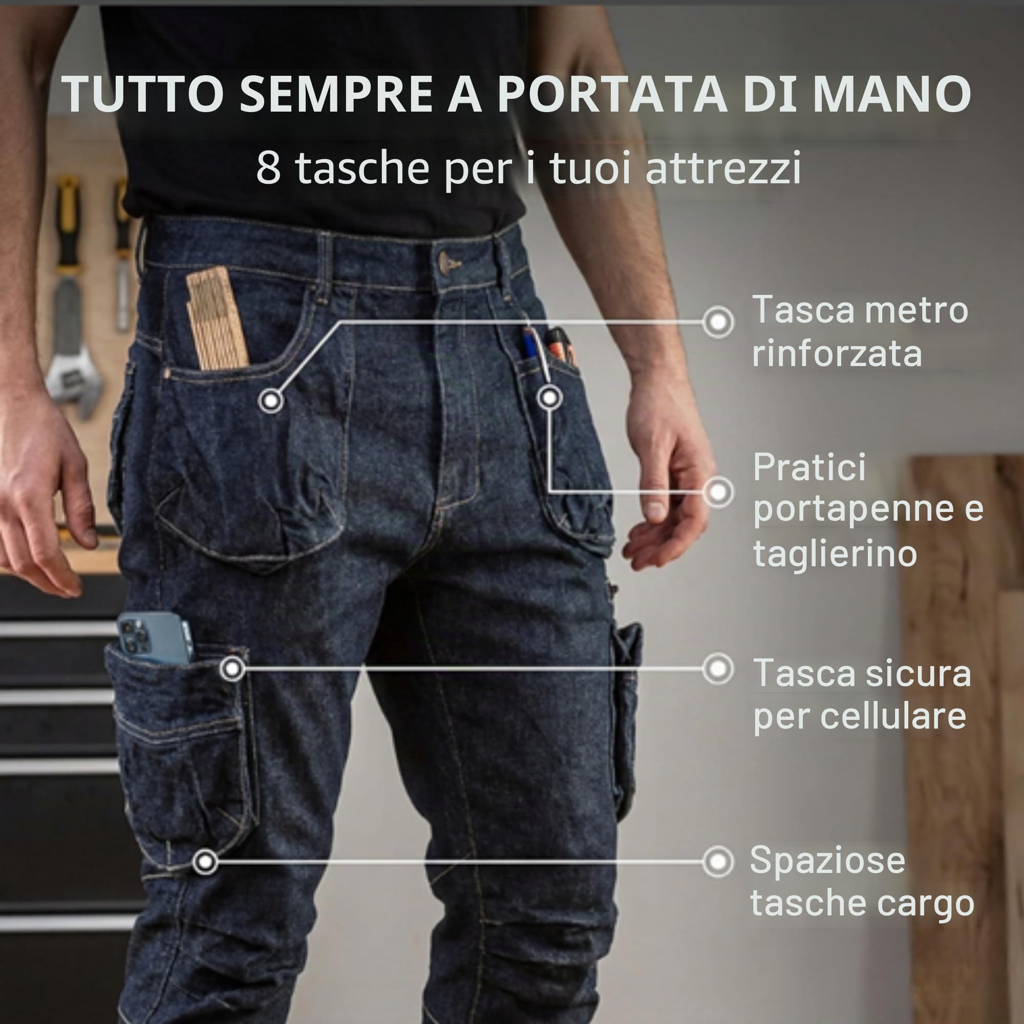 Neo Tools X Pantaloni da Lavoro Uomo