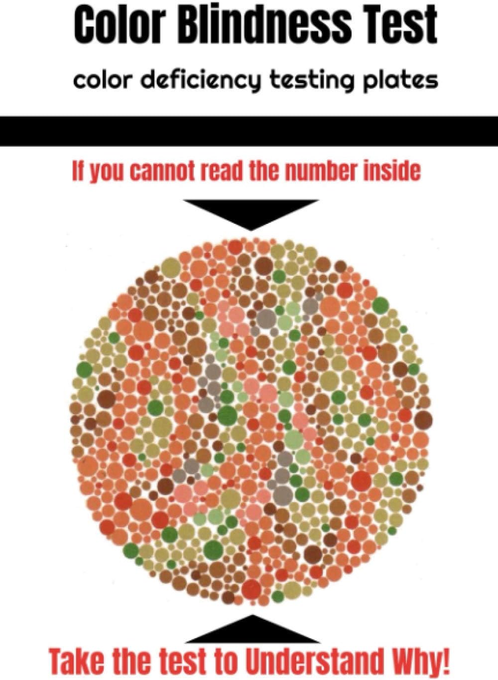 color blindness test: Color deficiency testing plates , Ishihara Vision Testing , Color Deficiency Test Paperback – Large Print, 1 Dec. 2020