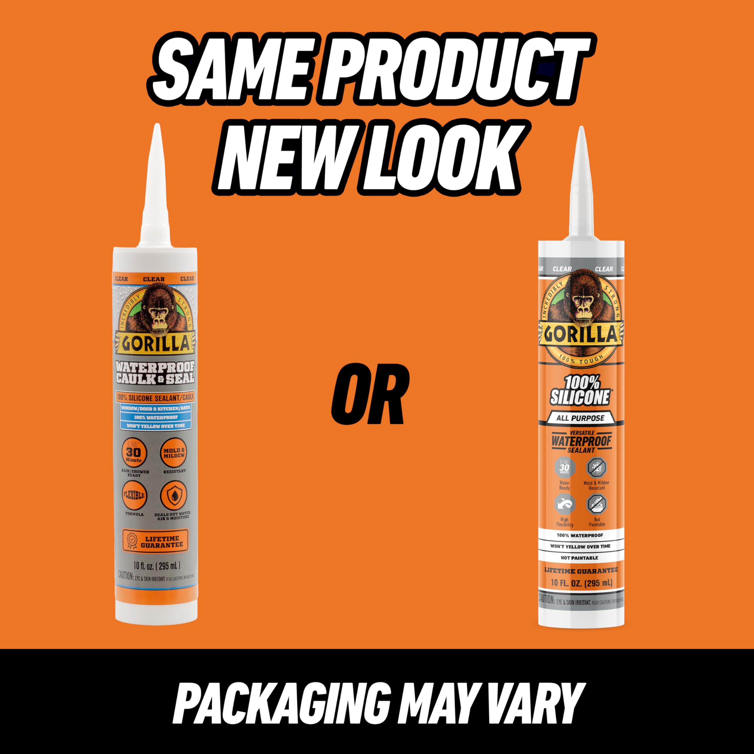 Gorilla Silicone Caulk - 100% Waterproof -9