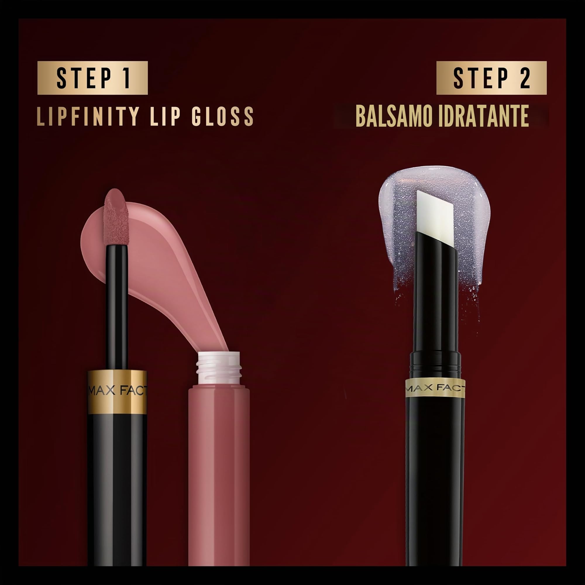 Max Factor - Lipfinity Lip Colour - Rossetto Lunga Durata e Gloss Idratante con Applicazione Bifase - Nuance 016 Glowing - 2.3 ml e 1.9 g