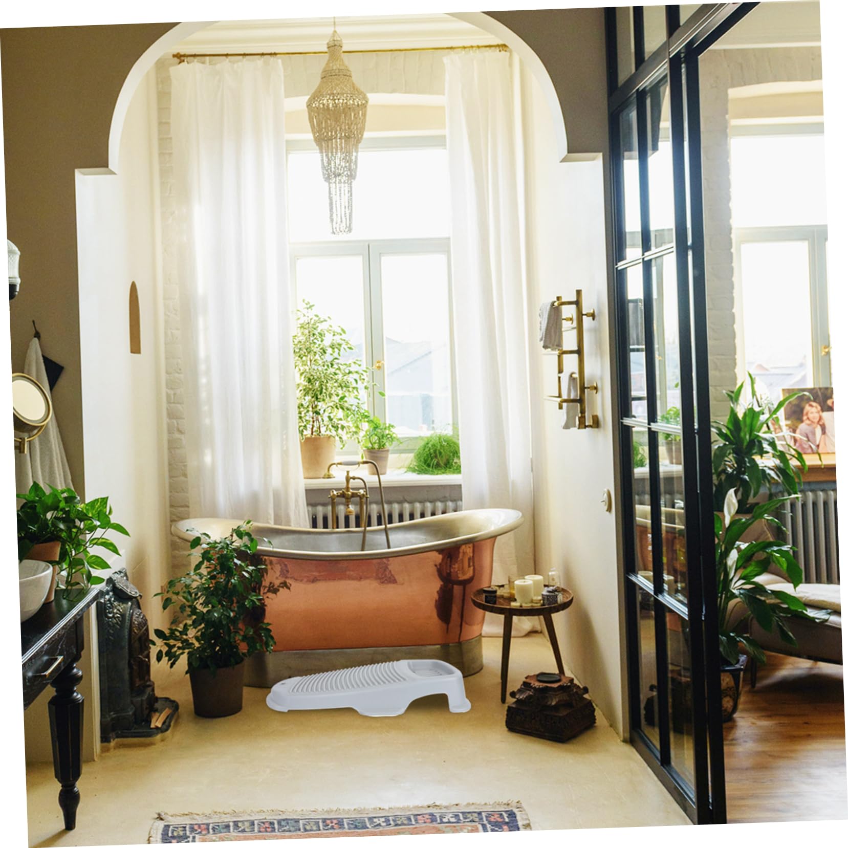 minkissy Mini Washboard Thickened Plastic Non- Clothes Washing Board for Laundry for Underwear Socks Clothing Towels Space-Saving Design Hanging