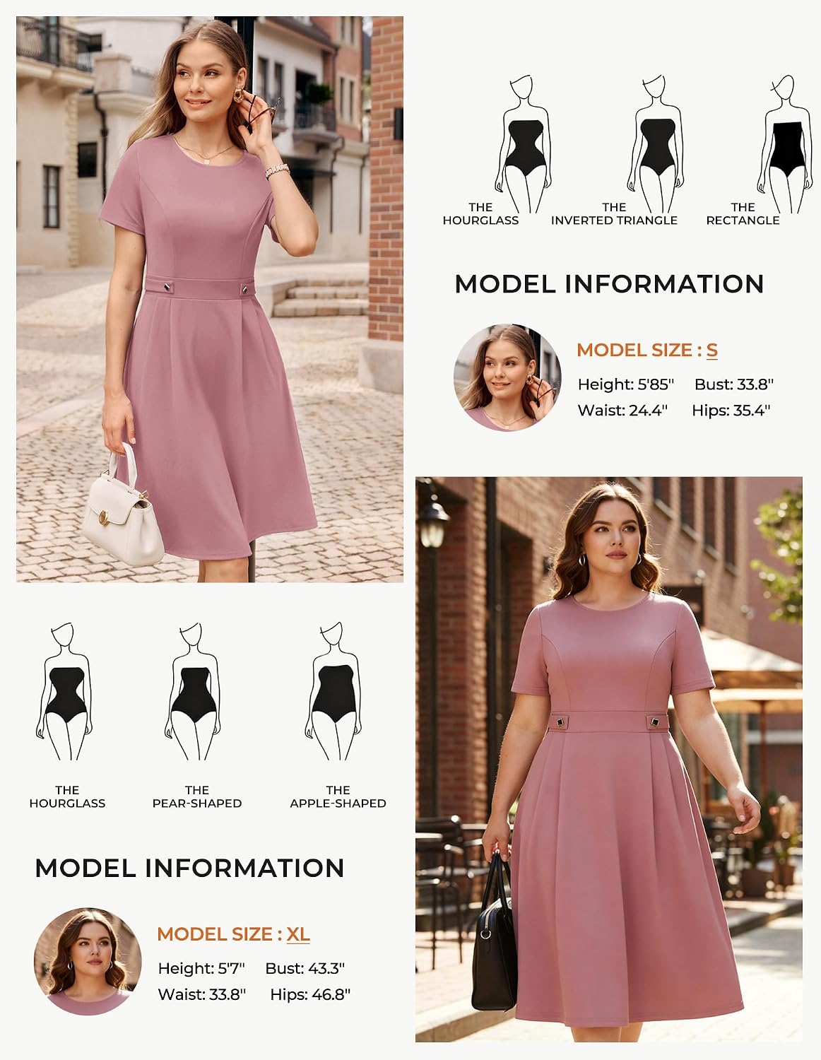 GRACE KARIN Women's Church Dress with Pockets - A-Line Fit and Flare Short Sleeve — view 4