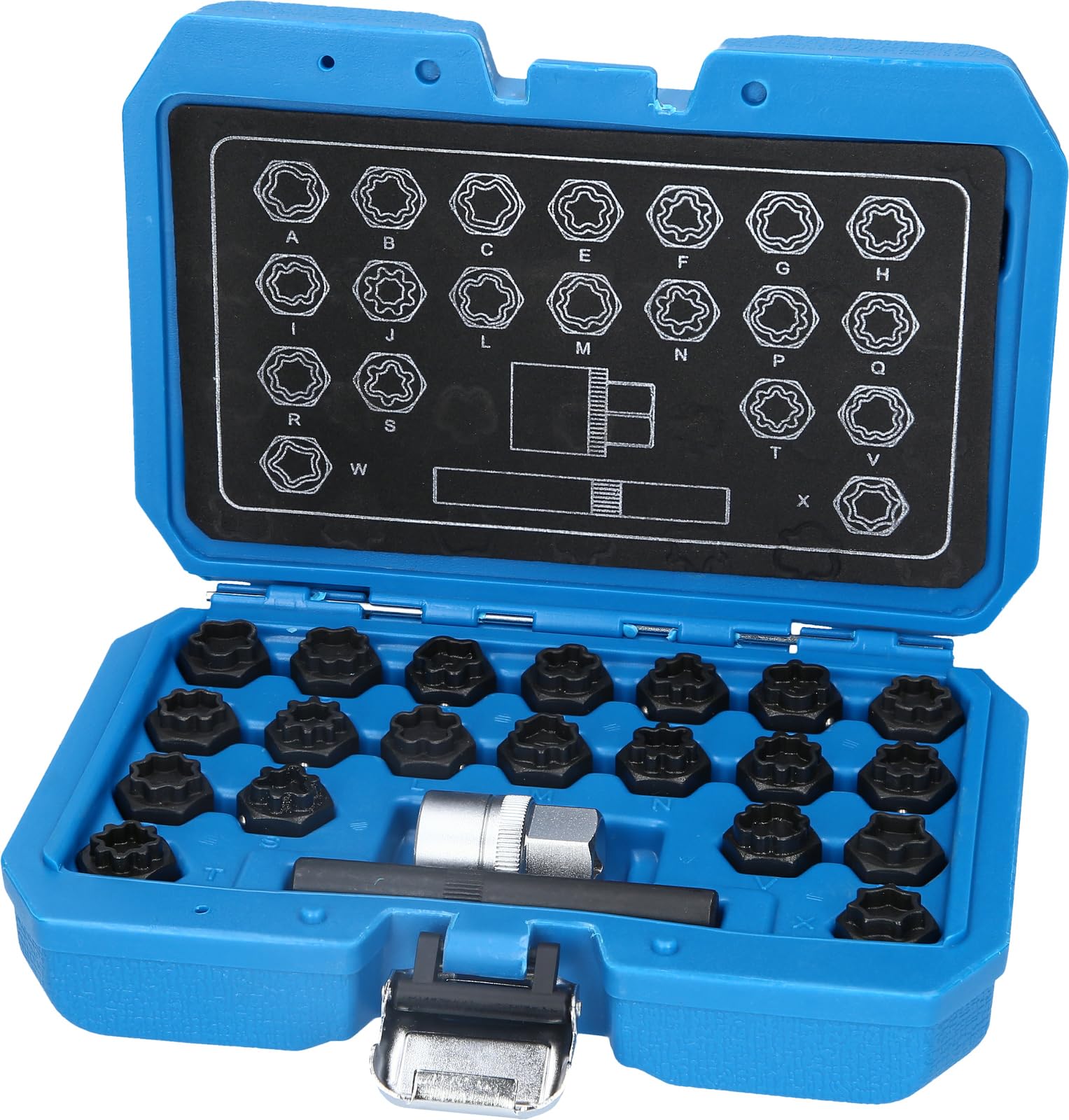 BRILLIANT TOOLS BT691360 Felgenschloss-Sortiment | für Audi 22-TLG. [Powered by KS Tools]