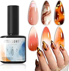 Modelones Esmalte de gel para desabrochar de unhas UV LED transparente para espalhar efeitos, mármore, estampa floral, design de arte de unhas em aquarela, para bricolagem doméstica e salão de unhas