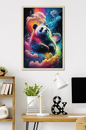 Miniatura 38 de Trends International Wumples - Póster de pared de panda neón cósmico, 22.37 x 34.00 pulgadas, versión premium sin marco