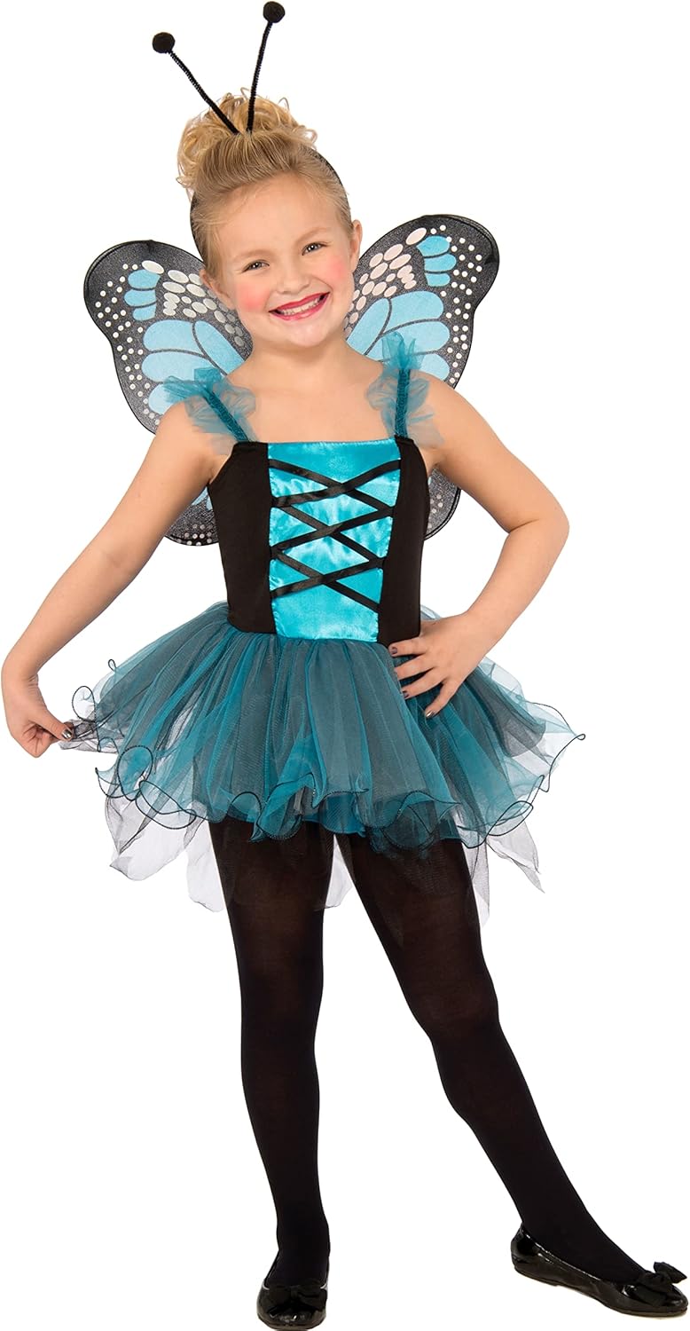 (Large, Blue) - Forum Novelties Kids Fluttery Blue Butterfly Costu