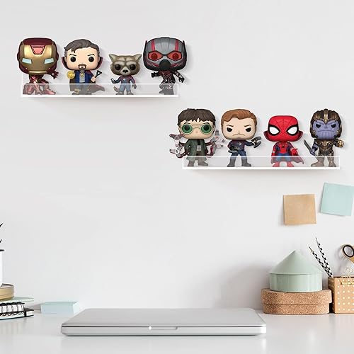 Miniatura 5 de Soporte de pared para estante de discos de vinilo paquete de 6 soporte de discos de acrílico transparente de 12 pulgadas para escuchar diariamente