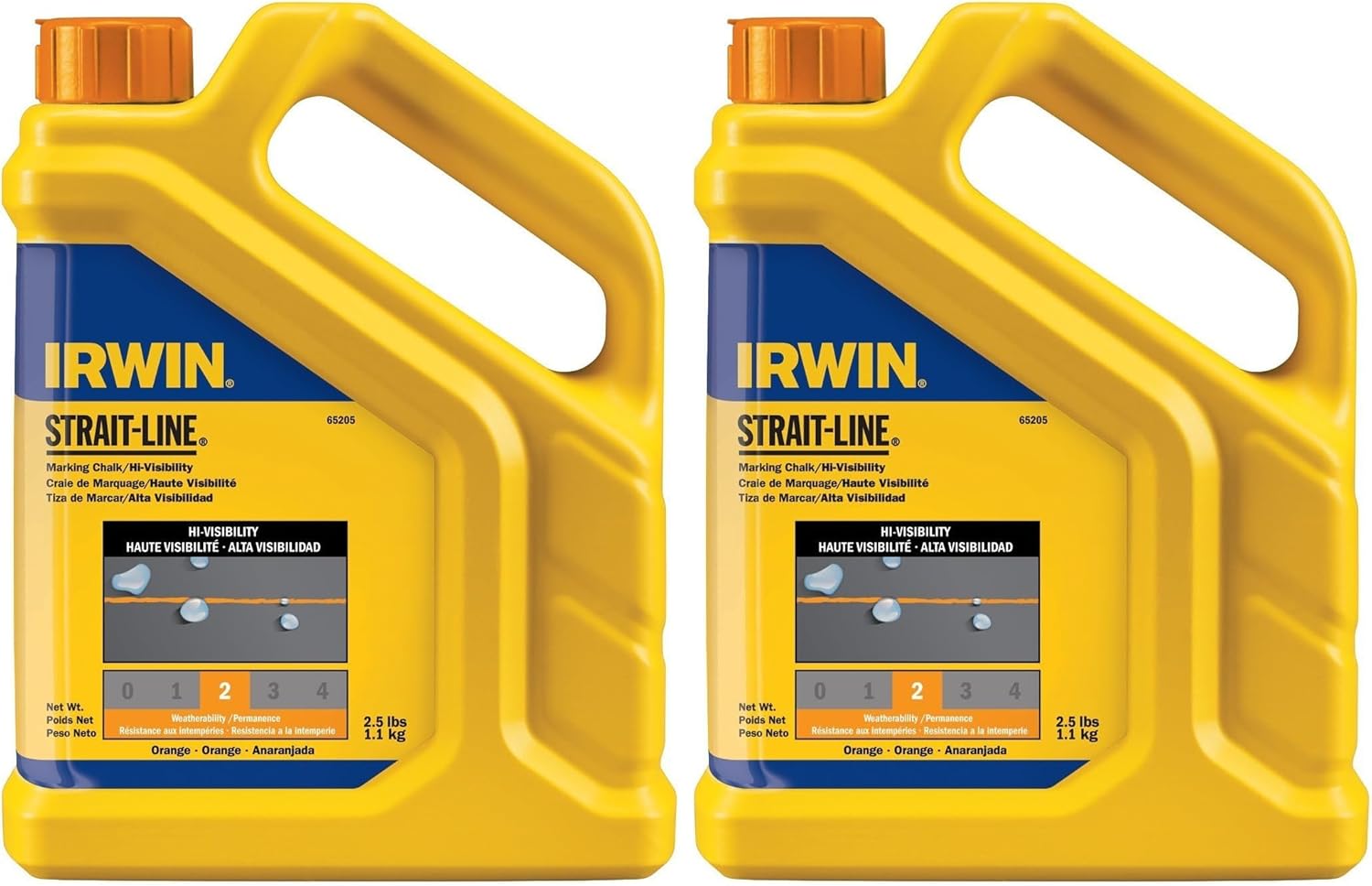 IRWIN STRAIT-LINE 4935522 Permanent Staining Marking Chalk, Crimson Red, 2 pounds (Pack of 2)