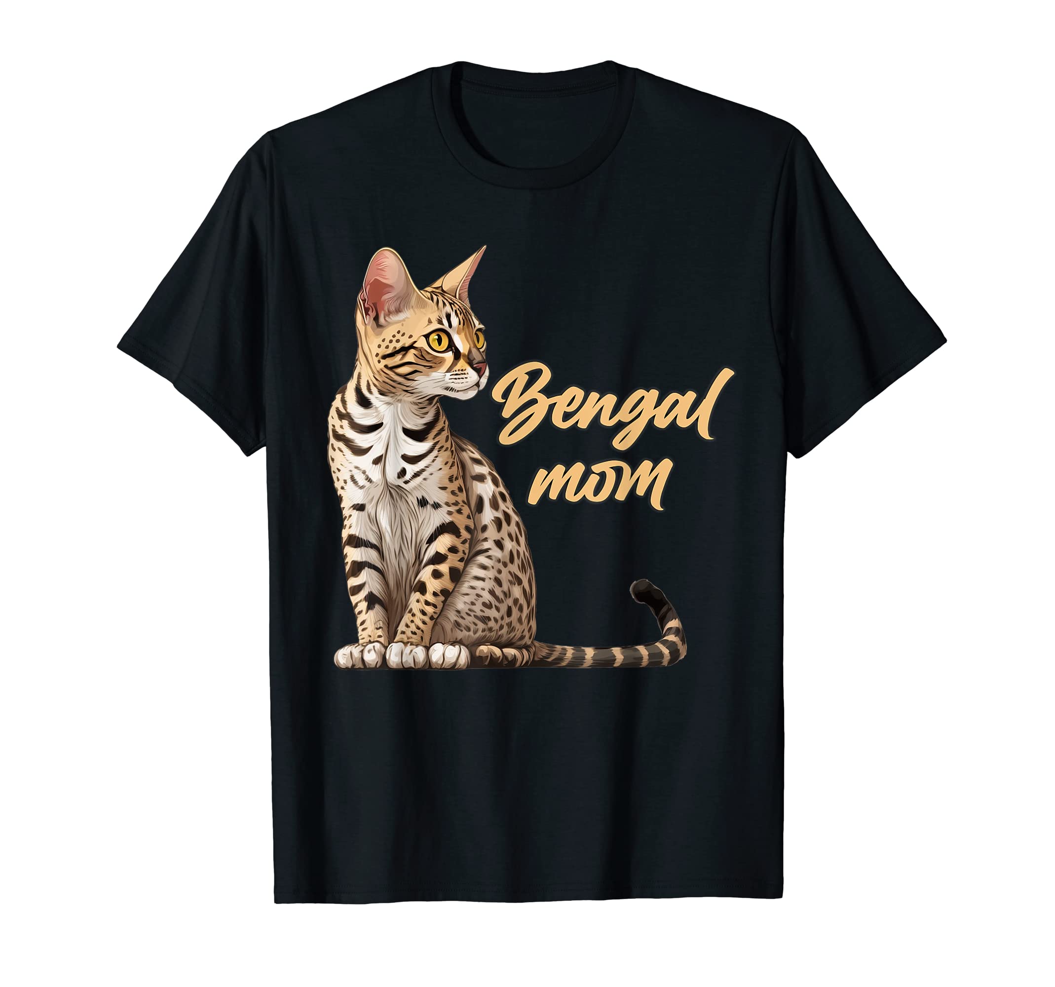 Cat Lovers Cute Bengal Cat TeesBengal Cat Shirts For Women Bengal Cat Mom Funny T-ShirtOEKO-TEX STANDARD 100