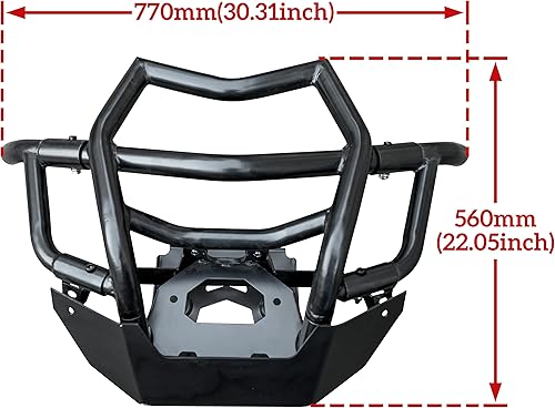 Miniatura 6 de SAUTVS Parachoques delantero para Maverick X3, protector de cepillo delantero negro combinado para accesorios Can-Am Maverick X3 Max Turbo R RR