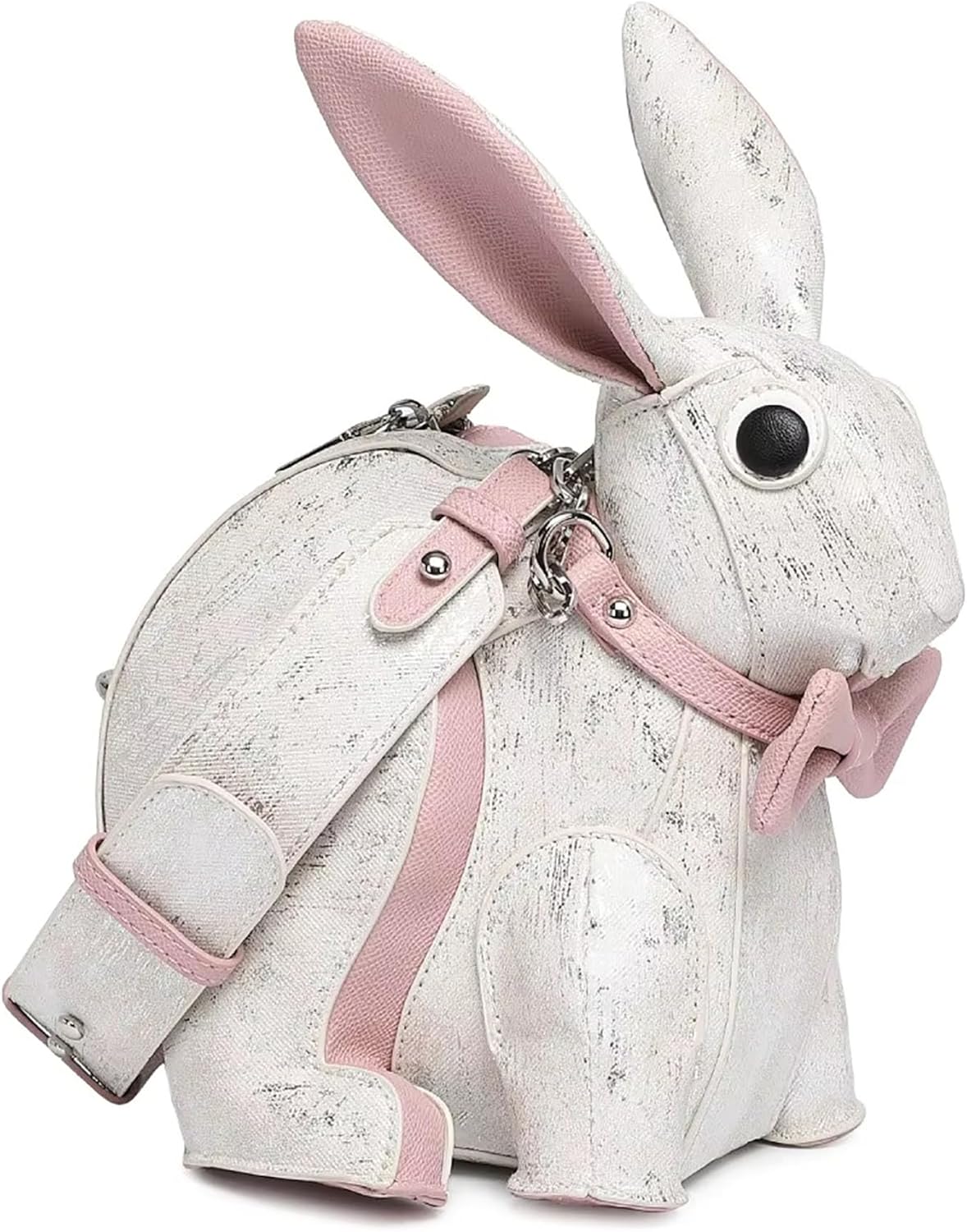 Rabbit Shaped Crossbody Shoulder Bag Women PU Leather PU Cute Bunny Purse Lovely Unique Novelty Luxury Niche Handbag