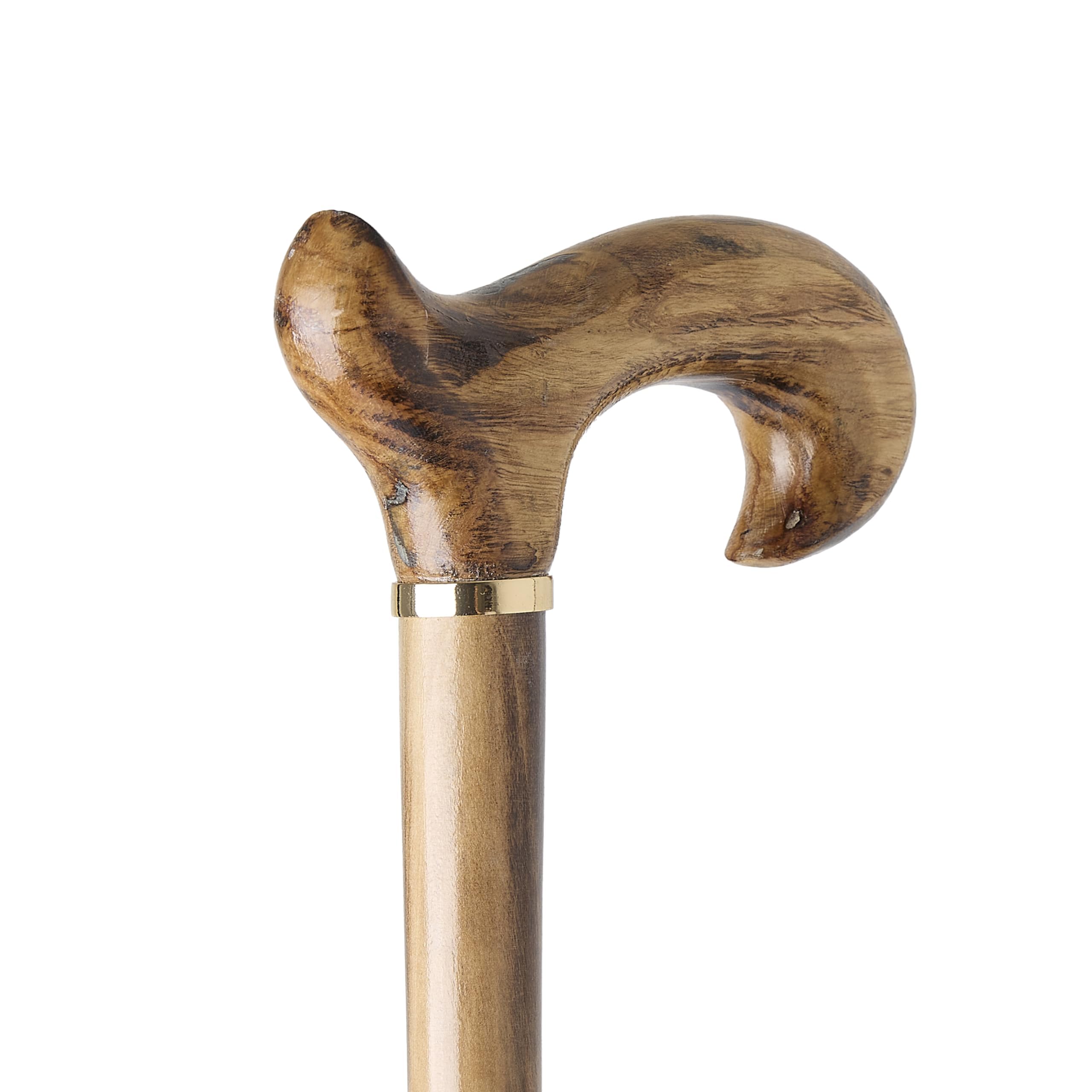 Woodland - Bastone da passeggio in legno da uomo, elegante, marrone scuro e marrone chiaro, comodo bastone da passeggio per uomini e donne, leggero, facilmente regolabile