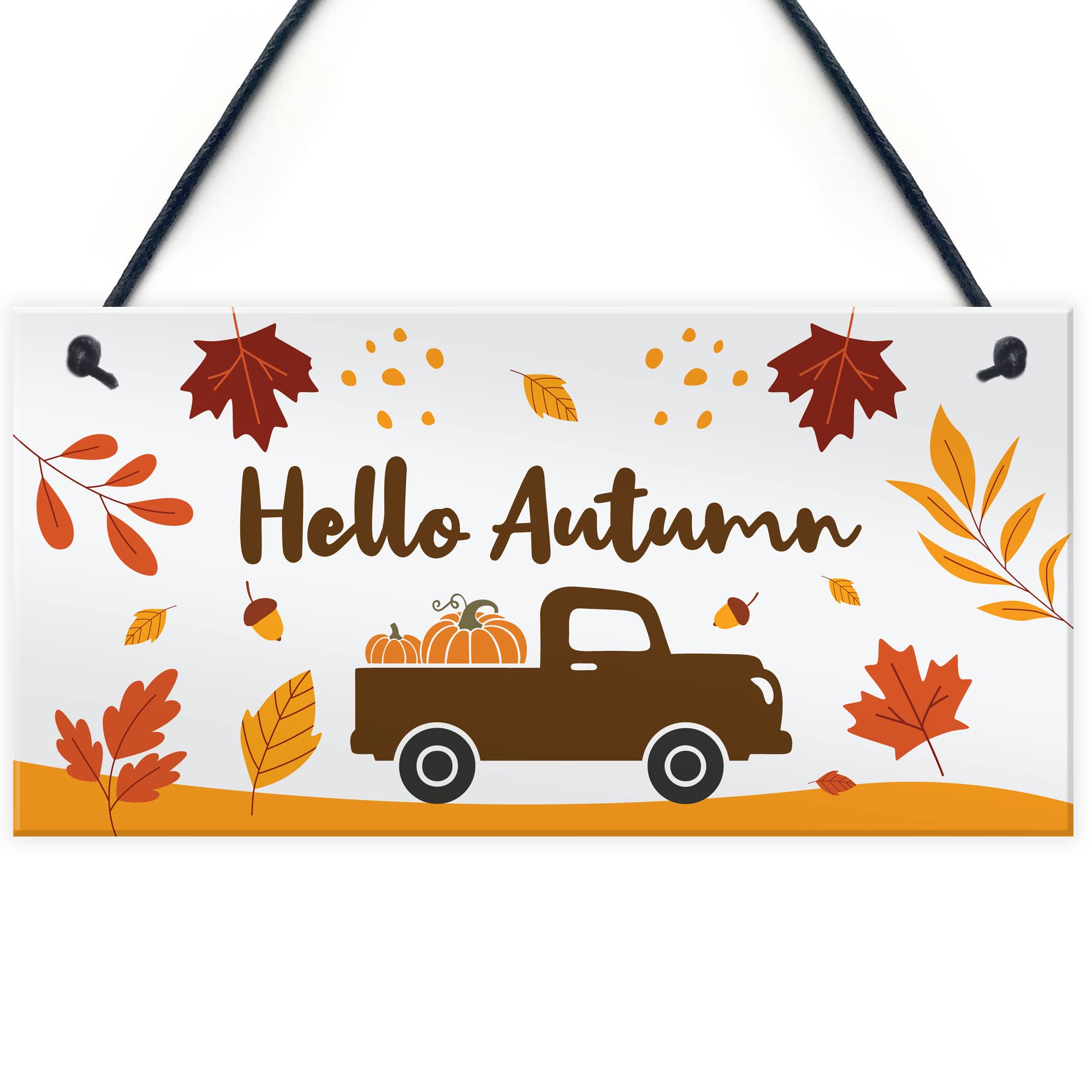 Red Ocean Hanging Hello Autumn Sign, Autumn Gifts, Autumn House Decor, Autumn Decoration, Pumpkins, Autumn Accessories Decor For Autumn