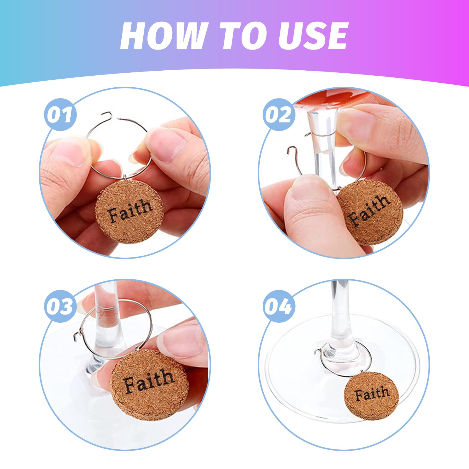 14 Teiliges Set Weinglas-Marker, 8 Glasstifte mit abwaschbarer Tinte & 6 Weinglas-Schmuck-Hänger, Spülmaschinenfest Ungiftig, Ideal für Partys Feiern Geburtstage Hochzeiten