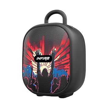 iNFiRe Fusion 12W Bluetooth Speaker Wireless Upto 8 Hrs Playtime with TWS Function, BT connectivity,Type C Charging & Mobile Holder (Party Black)