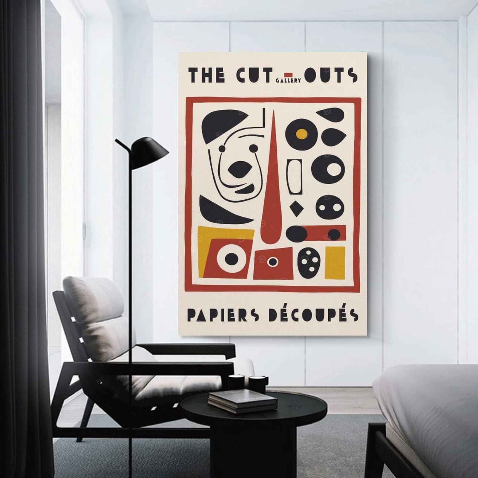Junmoney The Cut Outs Gallery Canvas Wall Art, 20x30inch(50x75cm), for Bedroom, Guest Room Or Reading Nook, Decorative Wall Art for Cosy Rooms