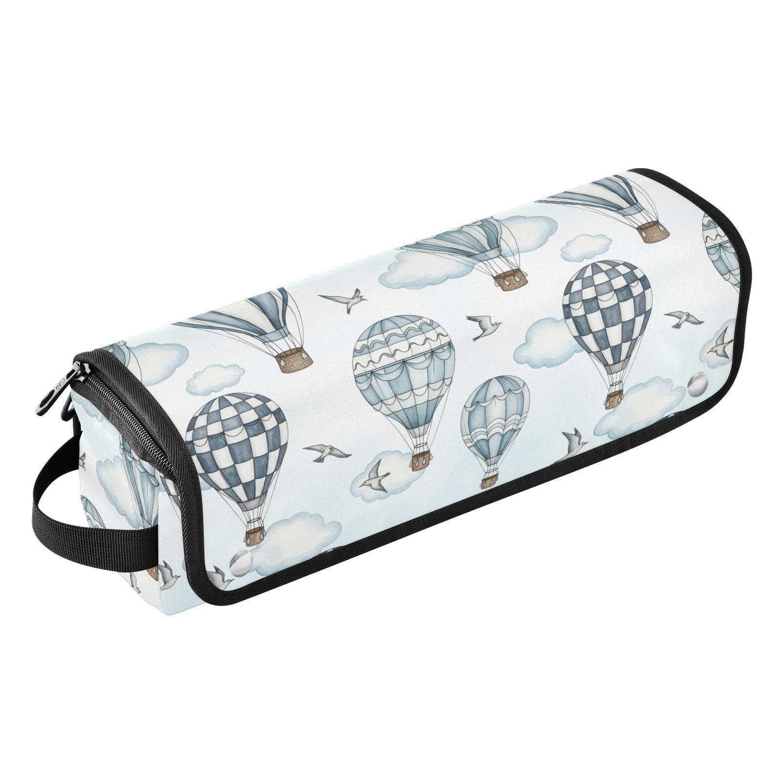 Hot Air Balloons Light Blue Hot Hair Tools Travel Bag for Straightener Flat Iron Curling Iron Hair Dryer& Styling Accessories Tools Travel Organizer Women Essentials Heat Resistant Mat Large Capacity-image-47