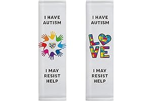 2 Pack Autism Belt Cover Awareness Car Seat Covers Non-Verbal Seat Belts...