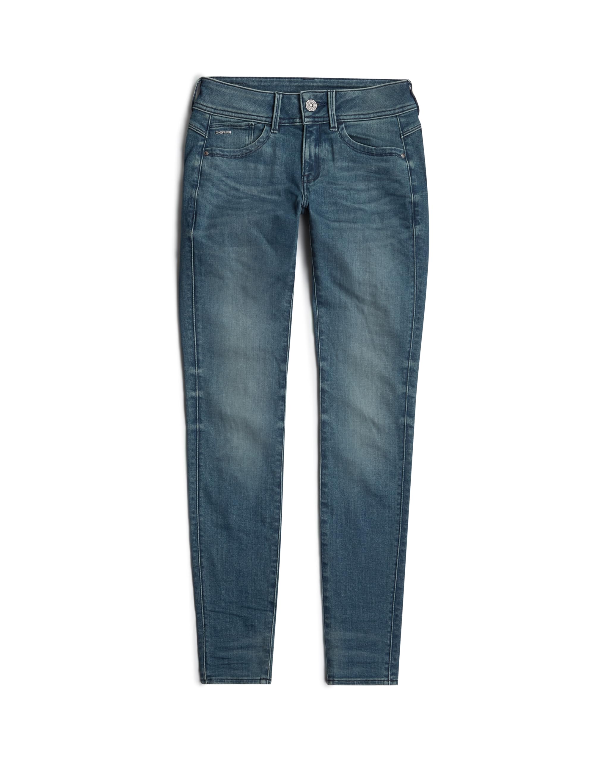 Raw Jeans ajustados Core Lynn de tiro medio para mujer, Medium Aged 5