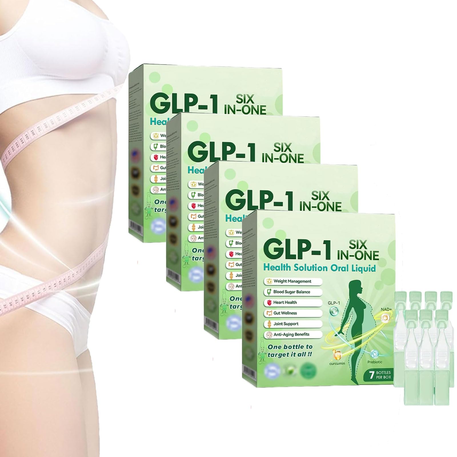 glp-1 seis en uno 2026 Upgrade GLP-1 SIX-in-ONE Solution Oral Liquid, GLP-1 Oral Solution,  Natural Supplement Drops for Women and Men, Firming Skin and Body Shaping  Care (4 boxes) : Amazon.com.mx: Belleza