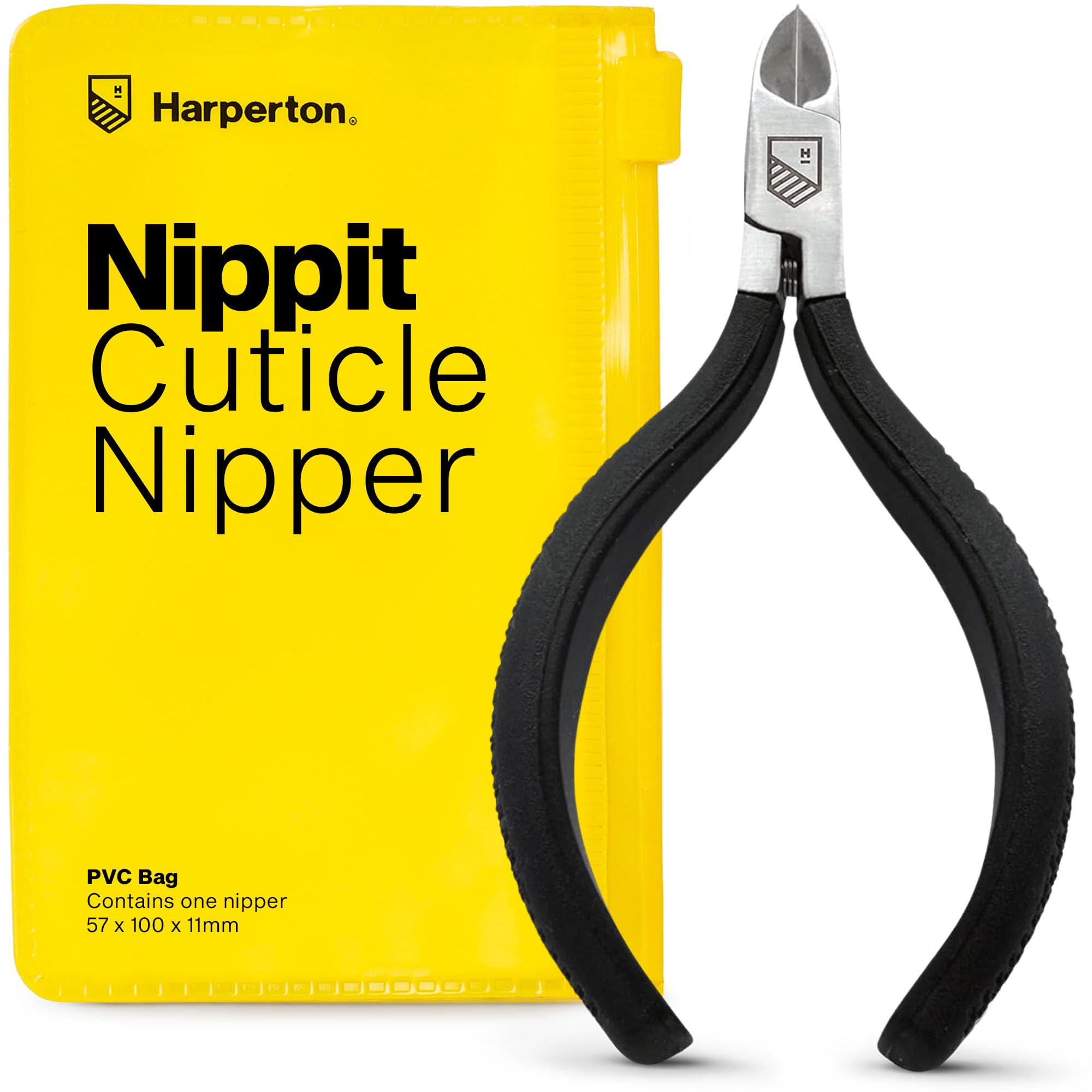 Harperton Cortador de cutículas, cortador de mandíbula completa, cortador de cutículas antideslizante de acero inoxidable para uñas de manos y pies
