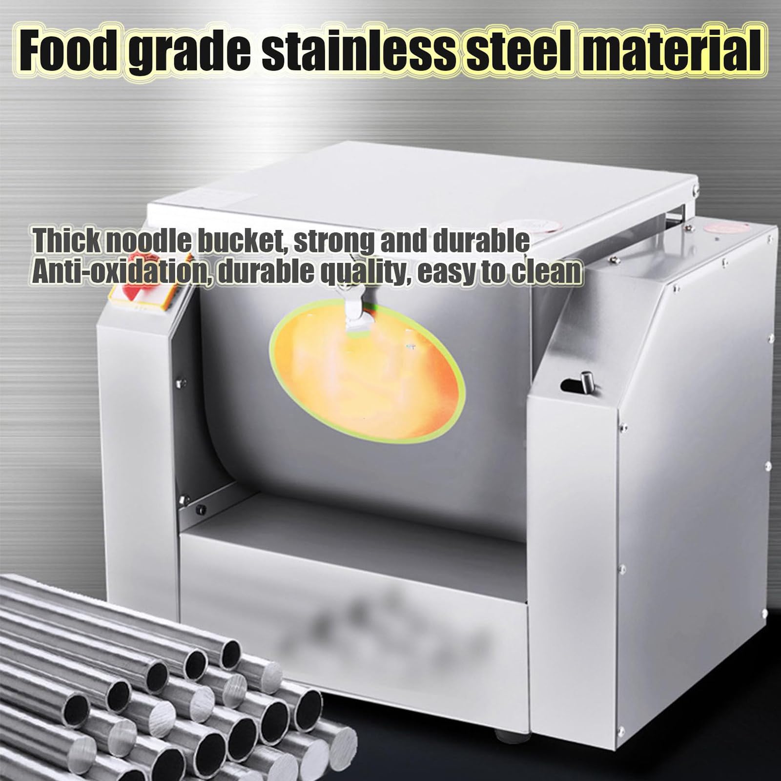 Amasadora doméstica estándar, amasadora de sobremesa, Potente batidora de Mano de 1,5 kW para Cocina, Ideal para Preparar Pasta, Pizza, Dumplings, Fideos, rollitos y palitos de Masa ho,