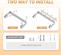 Vista 6 de Soporte para toallas de papel debajo del armario, de montaje en pared, desgarre con una mano, acero inoxidable, plateado, soporte para rollo