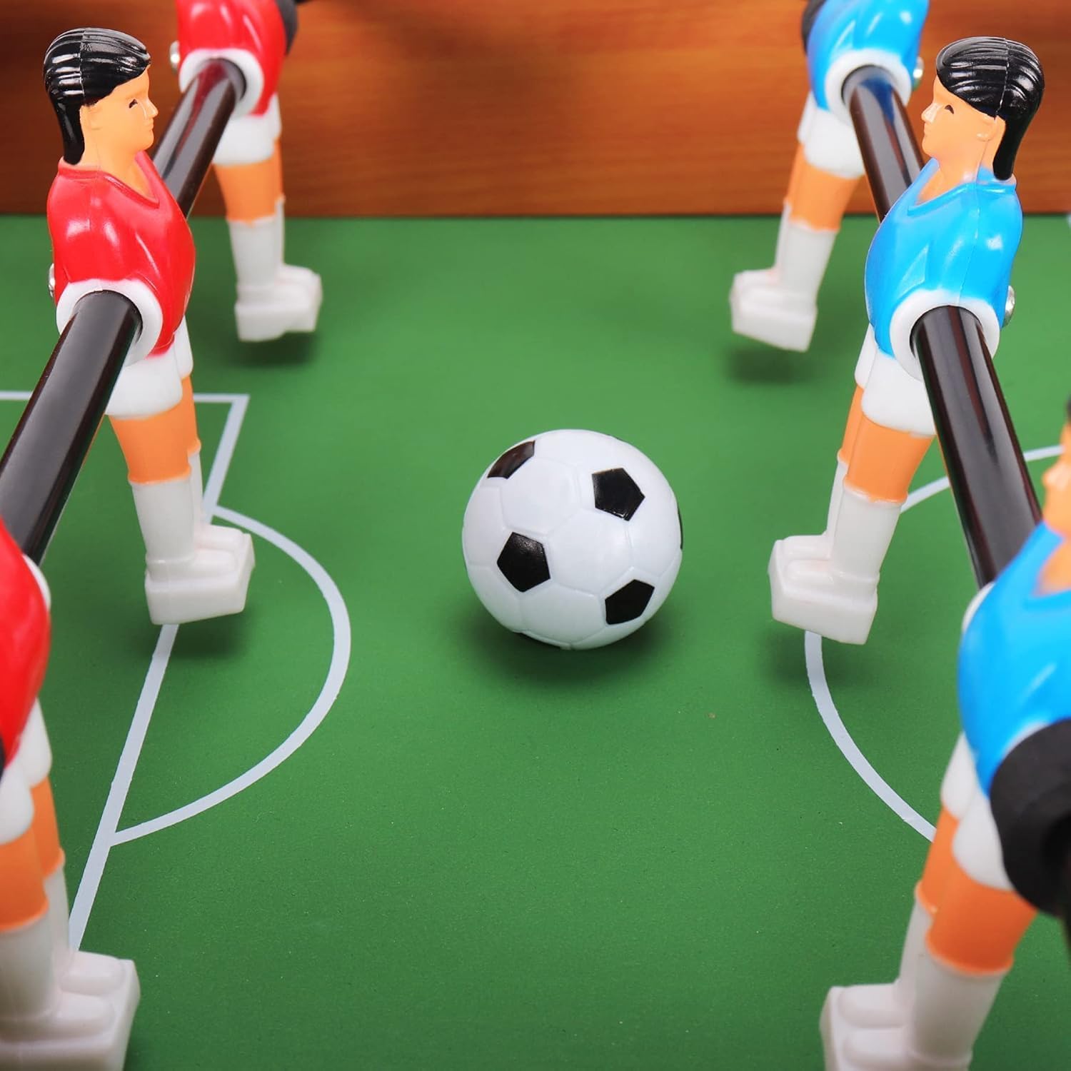 Kidoyz Foosball Table Football Game (Medium) | Indoor Table Soccer for Kids & Adults with 2 Rods, 2 Players, 2 Balls & Score Tracker | 55x47x15 cm Wooden Mini Football Table | 2 Player Family Game 4