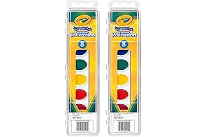Crayola Washable Watercolors 8 ea (Pack of 2): Vibrant Watercolor Set for Kids