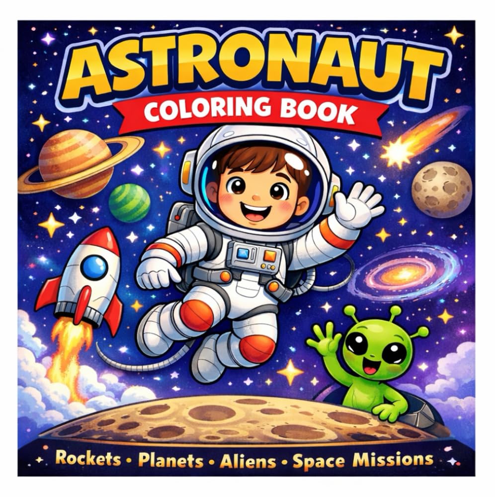 My First Astronaut Coloring BookAdorable Space Coloring Pages with Happy Kids, Rockets, Planets, and Fun Galactic Adventures: Adorable Space Coloring ... Rockets, Planets, and Fun Galactic Adventures