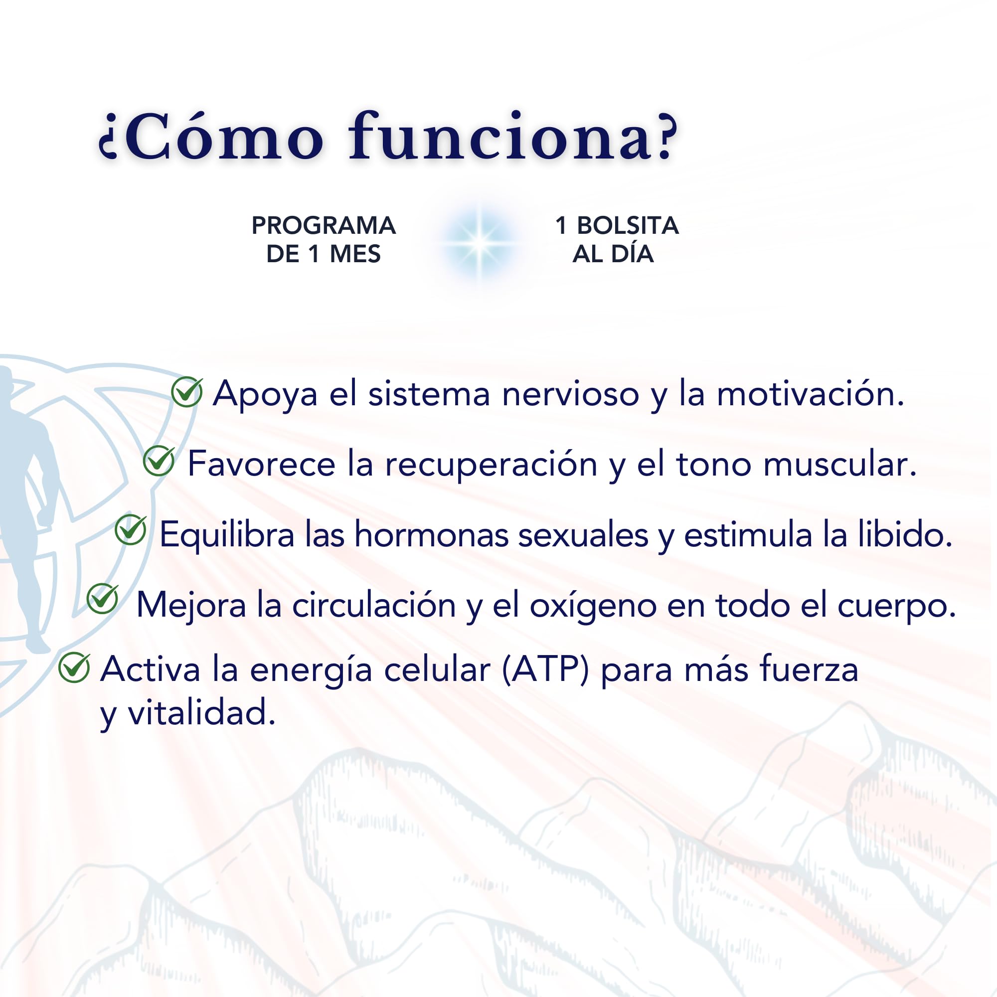 Tribulus Maca L Citrulline Cordyceps Ginseng Suplemento Vitalidad Física Mental 28 Dosis