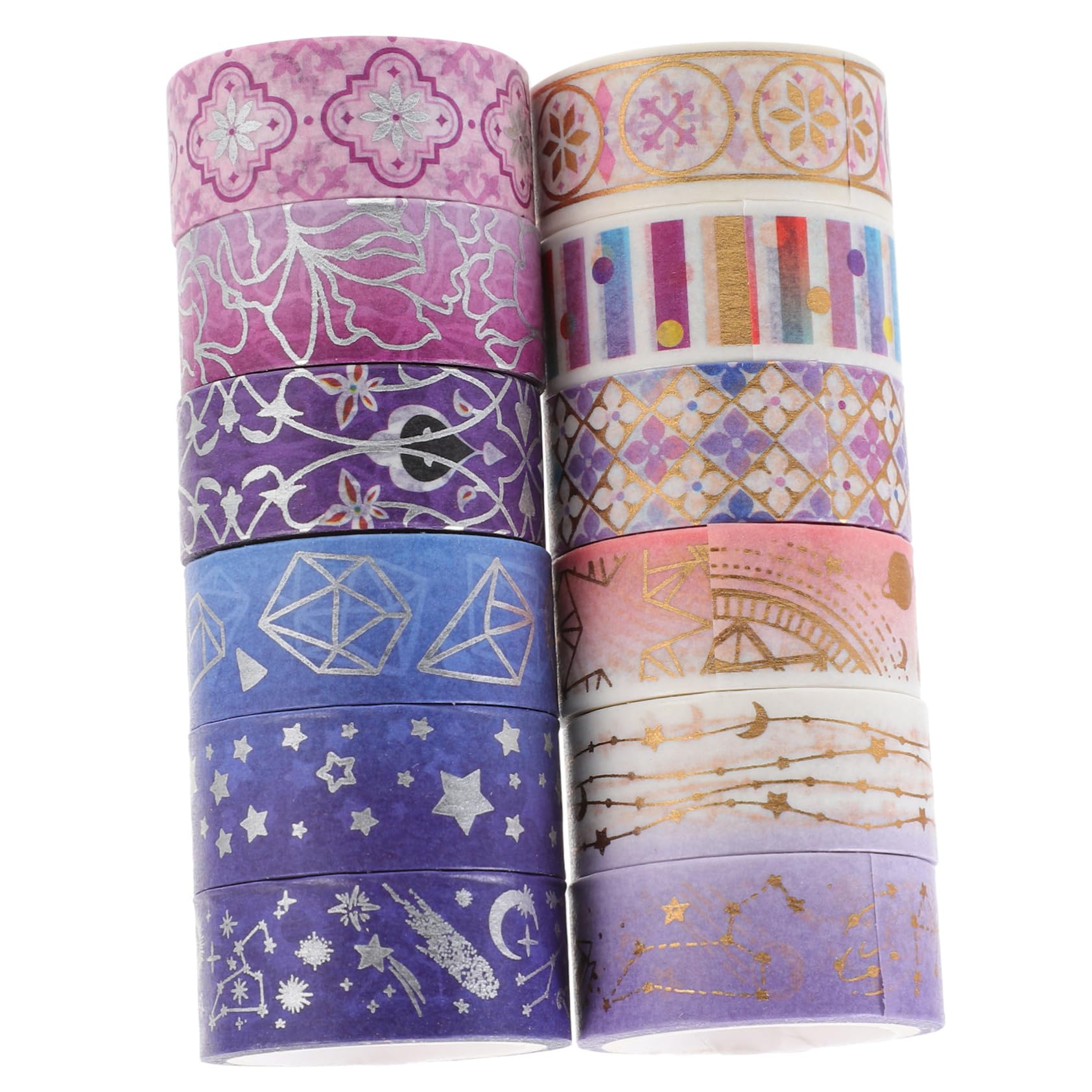 Operitacx 4 Set Nastro Adesivo Washi Per Stampa A Caldo Carta Adesiva Per Manuali Evidenziatori Pennarelli Accessori Trasparenti Per Animali Puntini Per Artigianato Penna 12 * 4