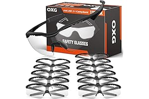 12 Pack Safety Glasses ANSI Z87.1