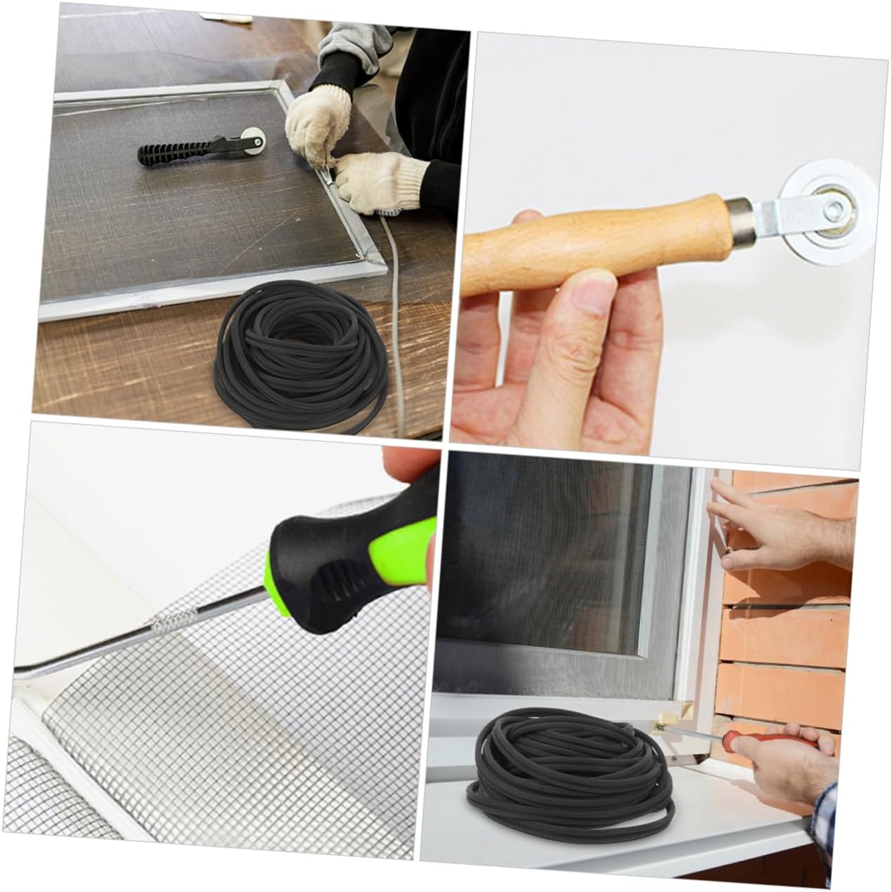 3sets Window Screen Roller Spline Tool for Window Screen Easy Install Door Repair Kit