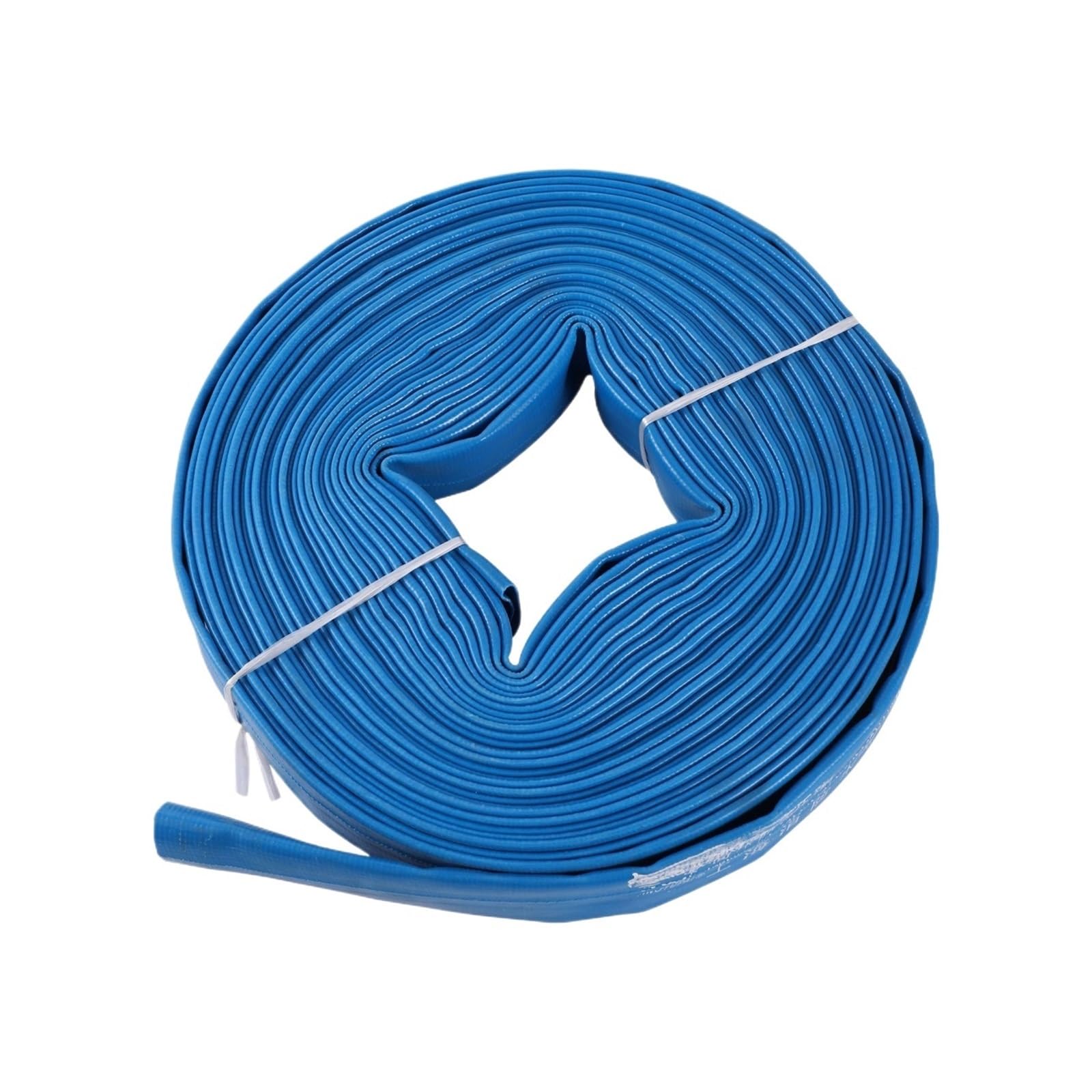 Manguera de riego agrícola de 1", 1,5" y 2" for riego de hortalizas y jardín, resistente, de PVC, plana, rollo de 5 m(1.5 inches)