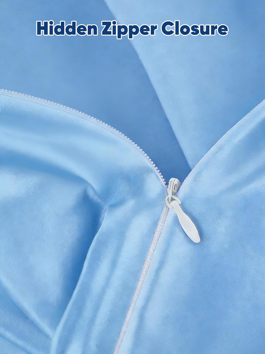 Avolare Cooling Pillow Cases Queen Size Set of 2,Arc-Chill 3.0 Cool Pillowcases for Hot Sleepers(Q-Max>0.5),Breathable&Stretchy Fabric,Softer Than Silk,Zipper Pillow Cases,Blue - Image 4