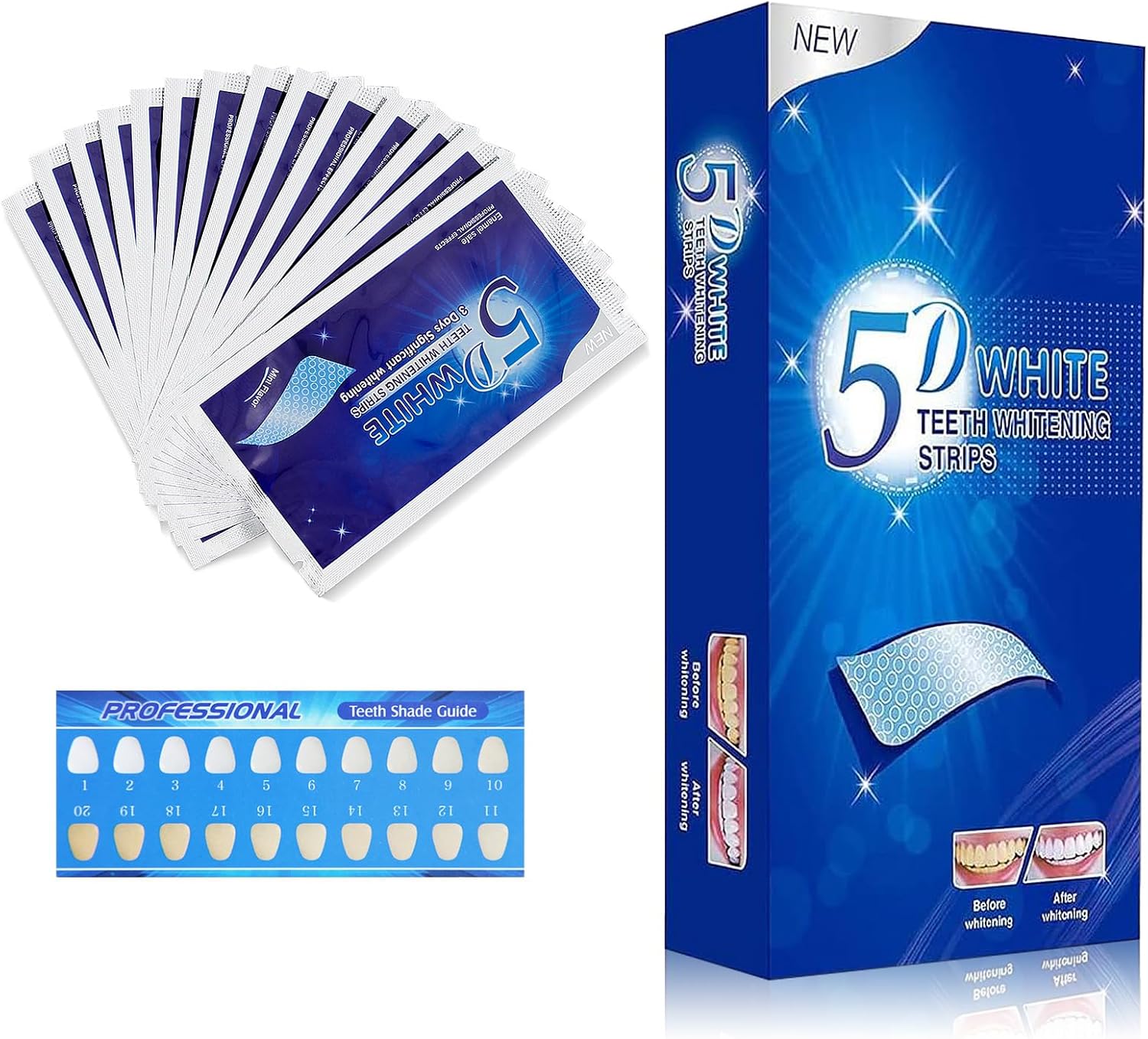 5D Teeth Whitening Strip, 28 PCS Tooth Whitener Stripes