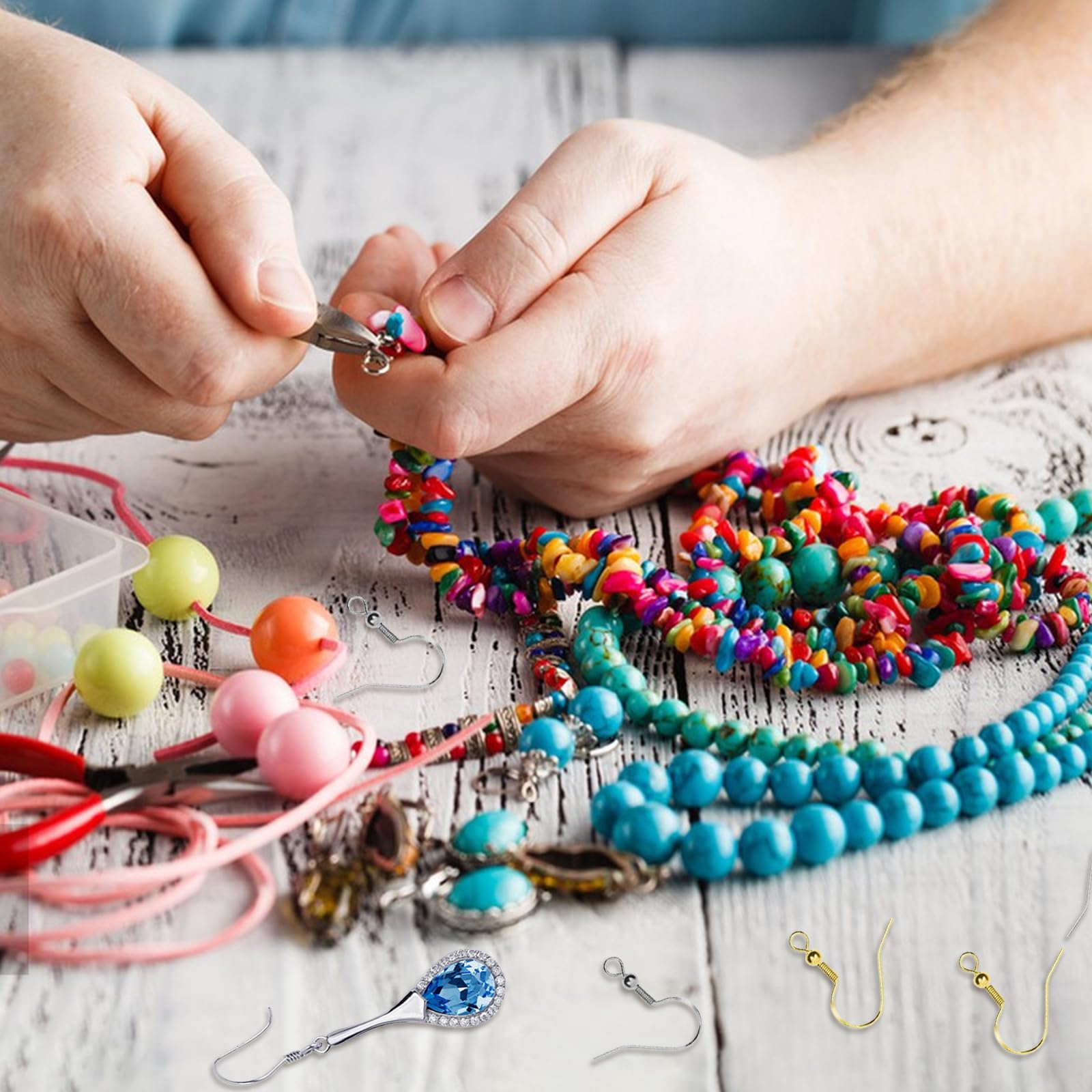 Incraftables Ohrring-Bastelset Mit 200 Haken, 5 Farben – All-in-One DIY Schmuck Set