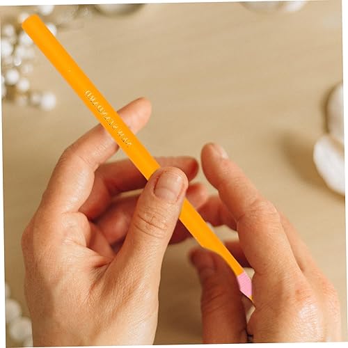 Miniatura 8 de Toyvian Paquete de 12 marcadores de China despegables con diamantes para vidrio, celofán, vinilo, metal, etc. (amarillo)