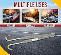 Vista 4 de Mytee Products Correas de remolque en V de 3 x 24 pulgadas con mango largo de 15 pulgadas, carga de trabajo de 5400 libras Correa en V