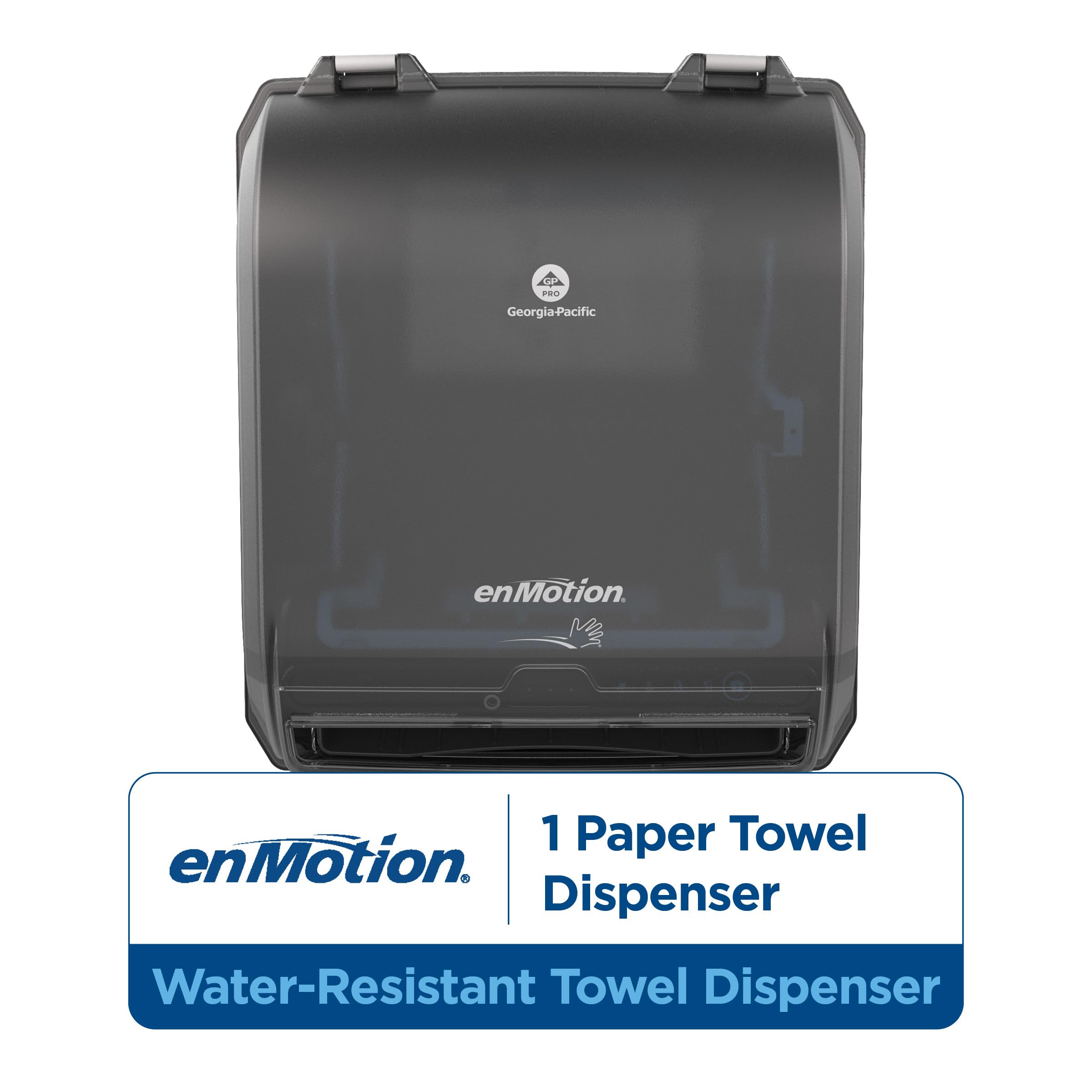 ENMOTION® Dispensador automático de Toallas de Papel sin Contacto de 10 Pulgadas por GP Pro (Georgia-Pacífico), Negro, 1 dispensador
