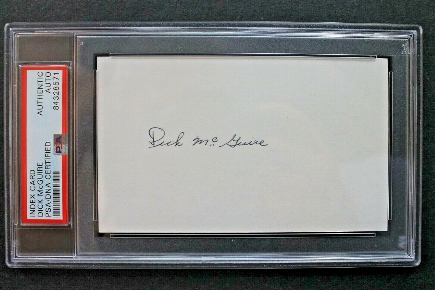 Dick McGuire (d.2010) New York Knicks Coach Autograph 3x5 Index Card Signed PSA