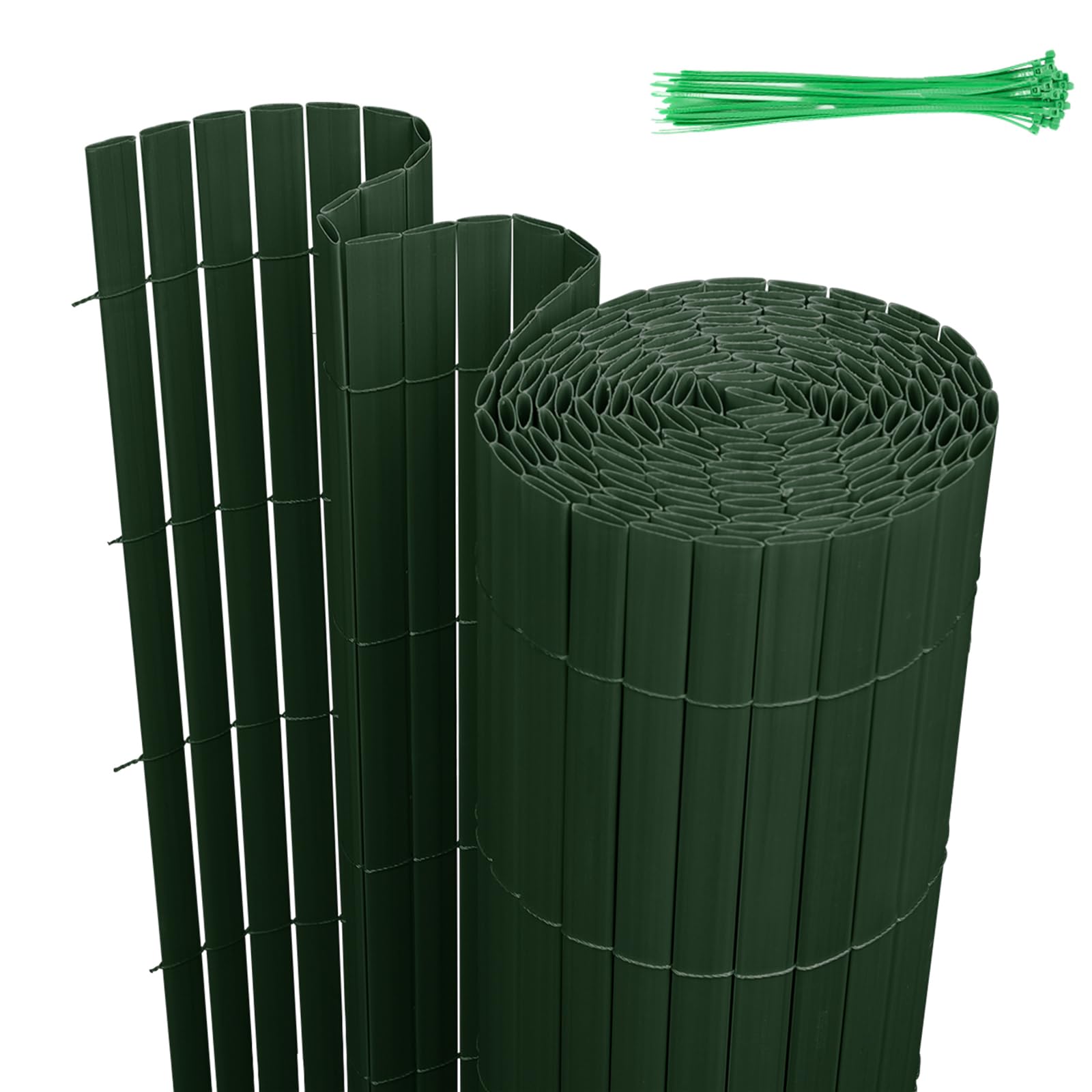 Vallas de jardín en PVC acanalado de 90x800 cm resistentes a rayos UV exteriores