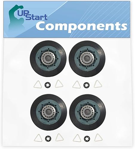 Paquete de 4 rodillos de repuesto para secadora Maytag MEDB835DC3 - Compatible con kit de soporte de tambor de rodillo WPW10314173