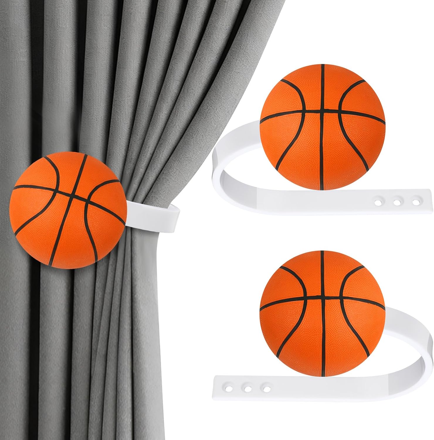 Briwooody 2 Pcs Cloud Curtain Tiebacks Acrylic Curtain Holdbacks with Screw Wall Mounted Tie Backs for Windows Home Decor