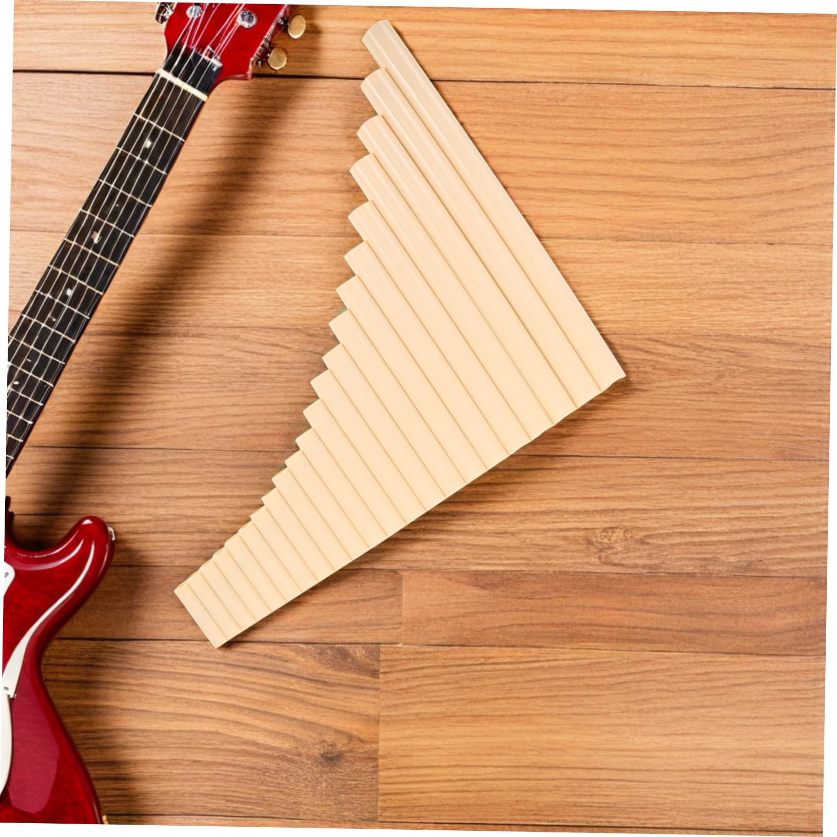 Flauto di Pan Tradizionale Tonalità G 22 Tubi, Beige | Plastica, Esecuzione da Sinistra o Destra, per Concerti Classici e Didattica Musicale