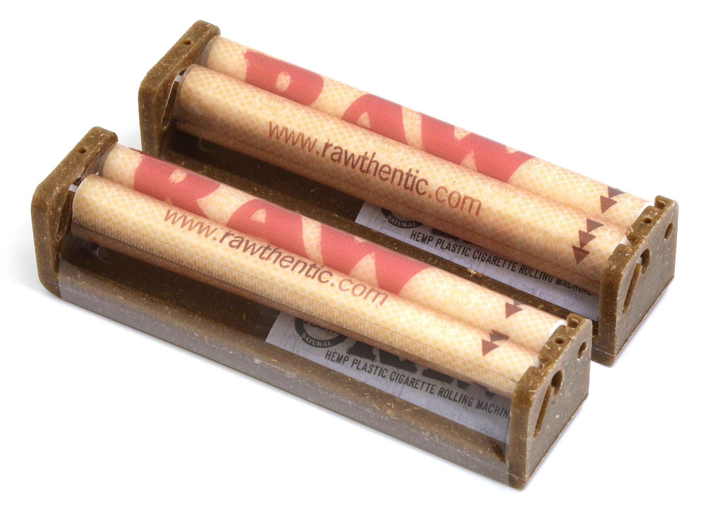 Natural Rolling Papers Hemp Plastic Cigarette Rolling Machine, 110mm King Slim Size, 2 Count (Pack of 1)