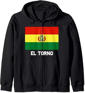 El Torno Republica Bolivia Flag Emblem Escudo Bandera Zip Hoodie